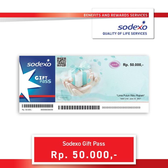 Voucher Sodexo Gift Pass Nominal Rp50.000