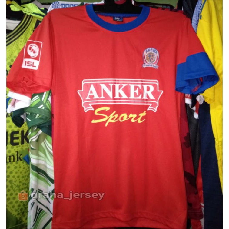 Jersey Arema Indonesia Away ISL 2012 - 2013 Merah Retro Lokal