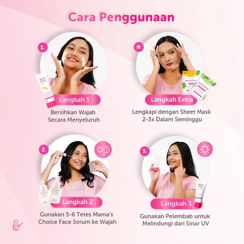 Mama's Choice Advanced Brightening Face Serum | Serum untuk Mencerahkan Wajah Aman Ibu Hamil dan Ibu Menyusui