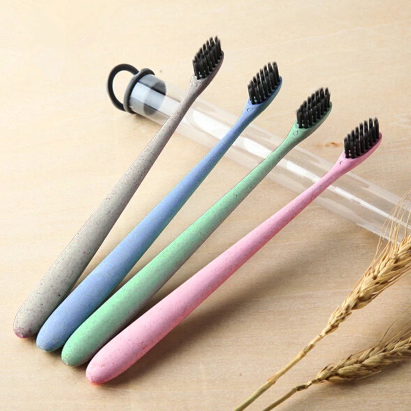 Sikat Gigi Dewasa YS-2 1 SET 4PCS Tavel Toothbrush Double Care Sensitive Soft-Sweet Bee Sikat Gigi charcoal toothbrush economy travel portable