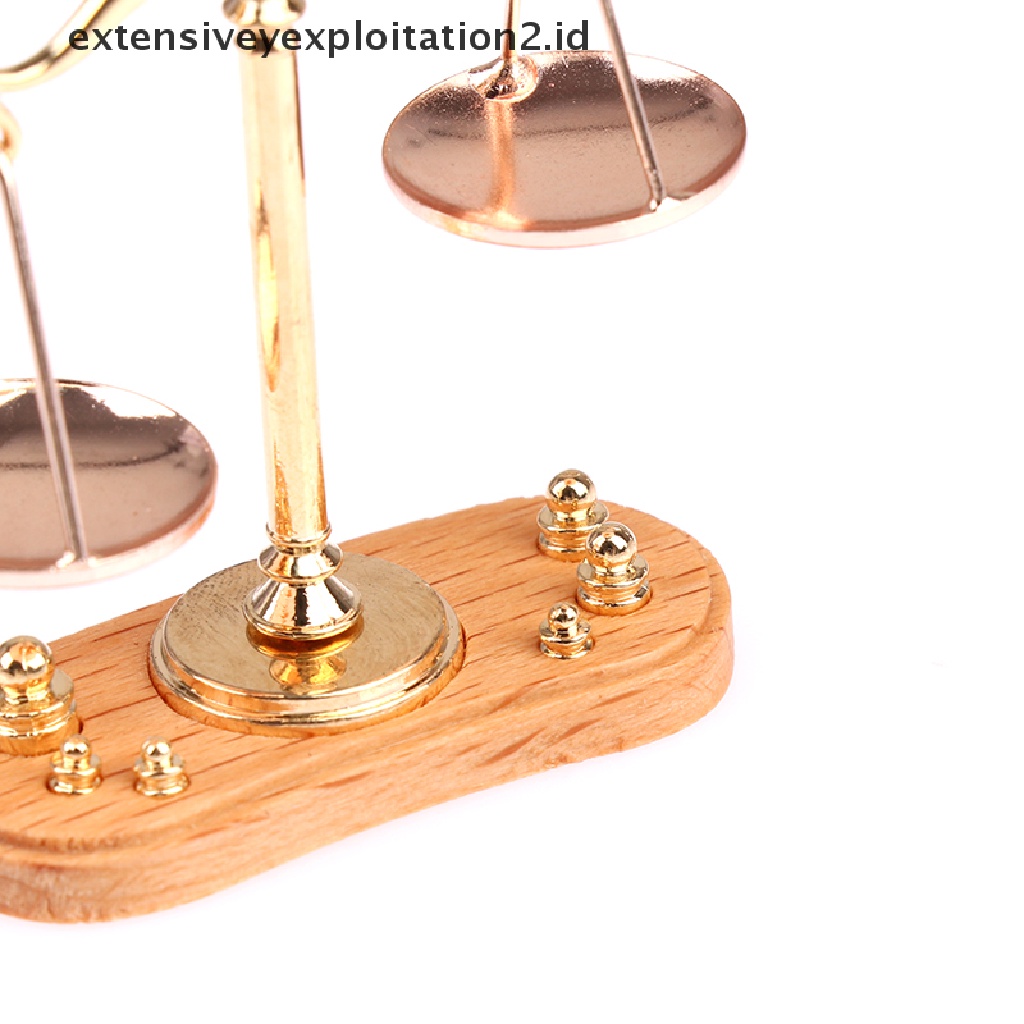 Mainan Miniatur Balance Skala 1: 12 Untuk Dekorasi Rumah Boneka