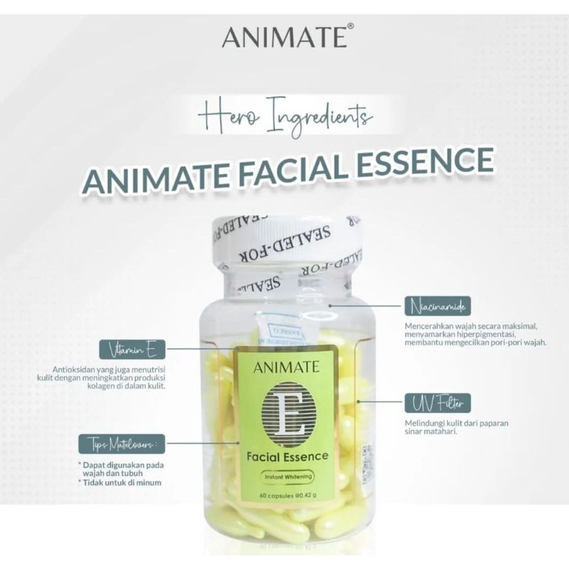 BPOM ORIGINAL ANIMATE FACIAL ESSENCE SERUM VIT E