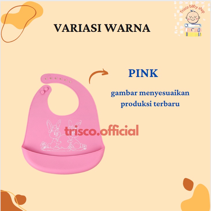 TRISCO CELEMEK MAKAN BAYI BIB SILIKON PREMIUM