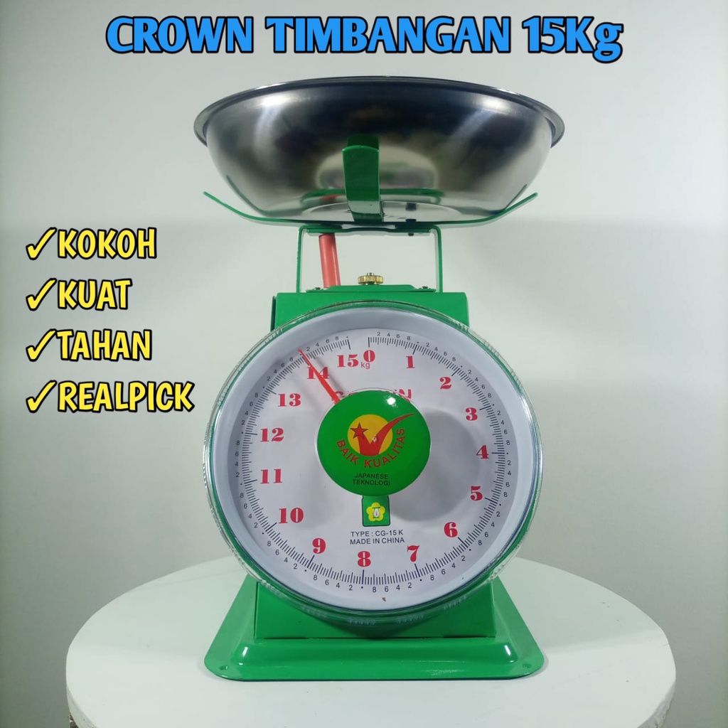 [GRATIS ONGKIR] Timbangan Jarum CROWN / Timbangan Analog / Timbangan Duduk / Timbangan pasar timbang