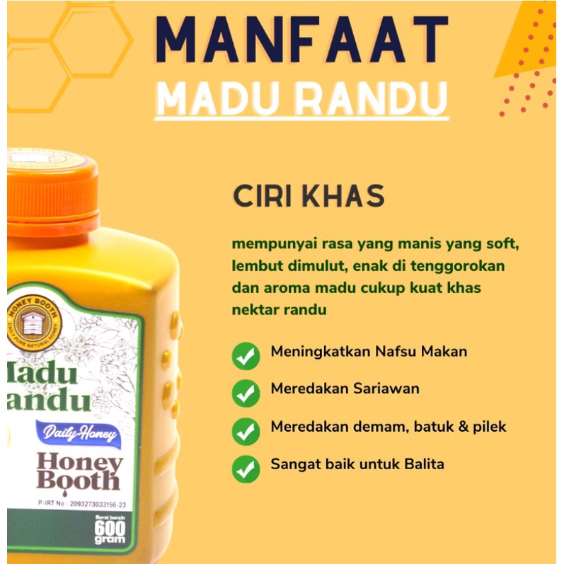 Madu Hutan Asli / Pure Raw Honey (500 gram)