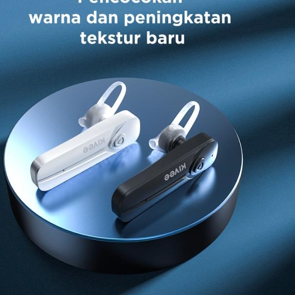 Kivee single earphone wireless bluetooth 5.0 stylist TW32 - TW32 Pro White