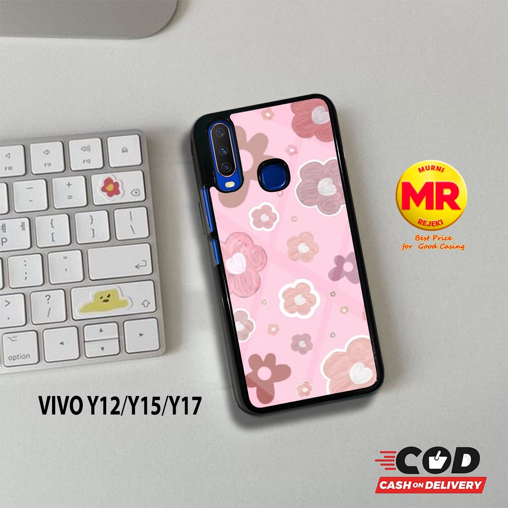CASE VIVO Y12 Y15 Y17 - CASING VIVO Y12 Y15 Y17 -  MOTIF FLOWER 002 Murni case - casing aero - softc