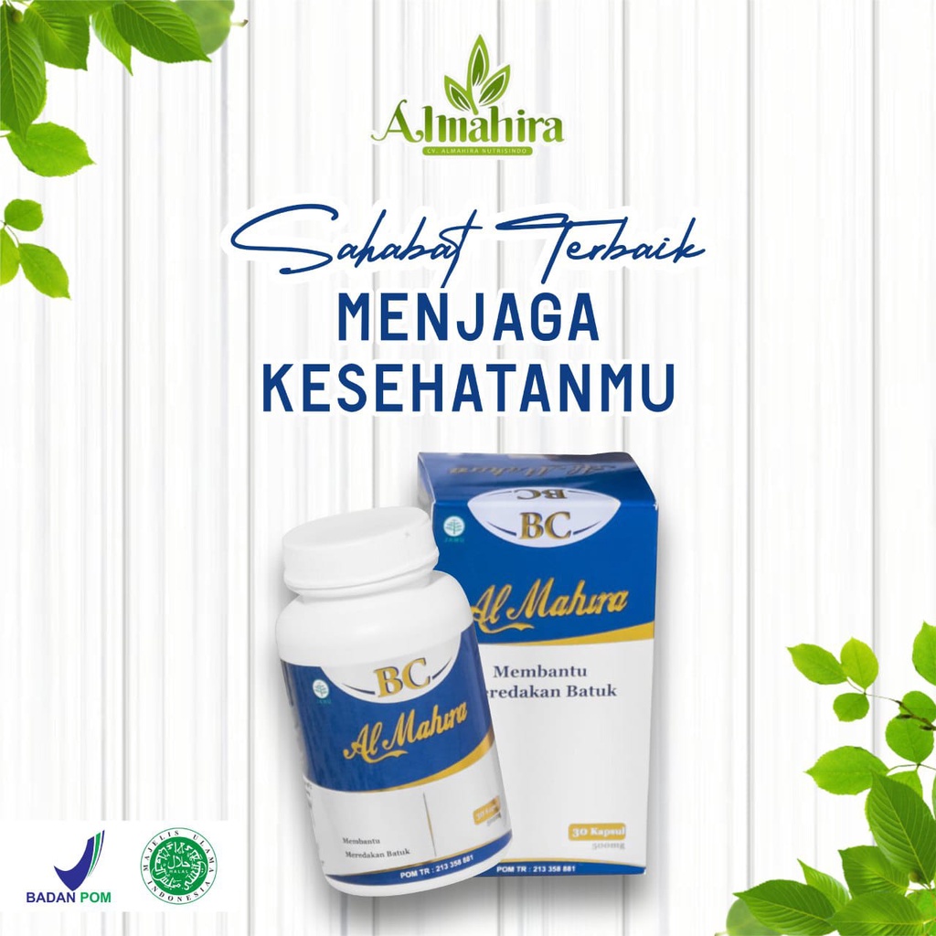 

Kapsul BC Al Mahira Obat Herbal Atasi Batuk Asma Sesak Nafas Bronkitis Paru-paru Basah Batuk Menahun Gurah