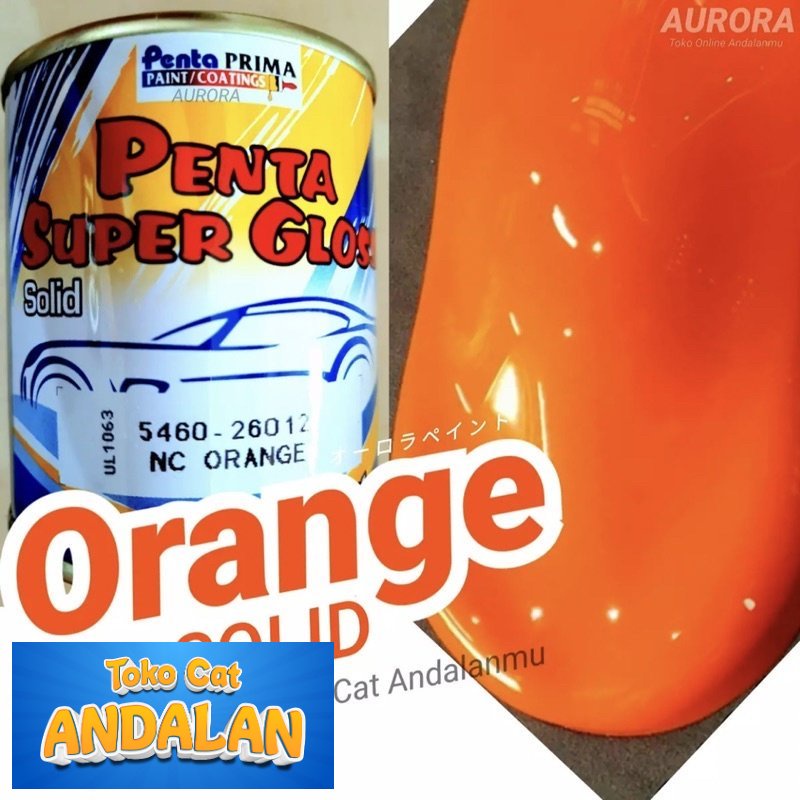 

Cat Penta Super Gloss NC Orange 200ml Oranye Solid Mengkilap / Oren Jeruk Motor Mobil Sepeda Duco Duko Diko Semprot