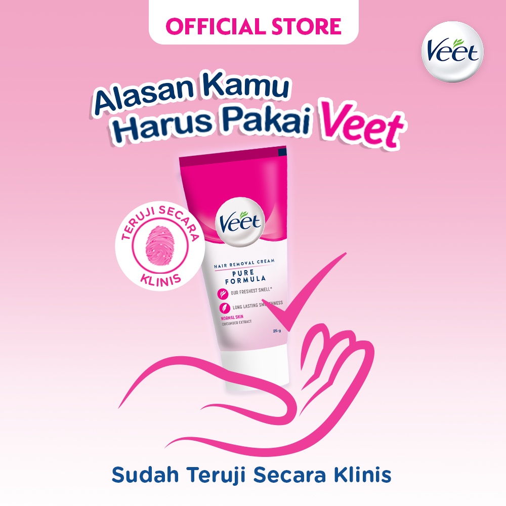 Veet Normal Pure Formula Cucumber 60gr - Krim Penghilang Bulu