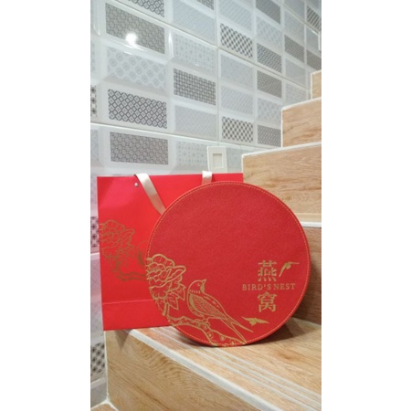 

kotak mewah sarang burung/ kotak hampers bulat motof burung