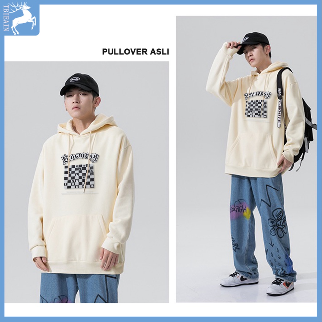 Hoodie men Pullover hitam Oversize hoodie  terry men women Premium hoodie pullover Couple suiter Hoodie yang dicetak COD