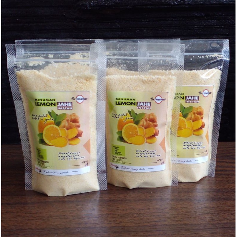 Minuman Lemon Jahe Instan 100 Gram/ Bubuk Lemon Jahe/ Minuman Herbal Lemon Jahe/ JSR Lemon Jahe