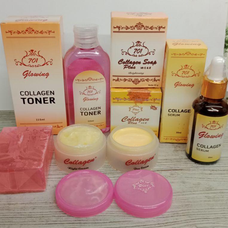 1L8 Paket Lengkap Cream Collagen 701 5in1 | Paket 701 Collagen Original