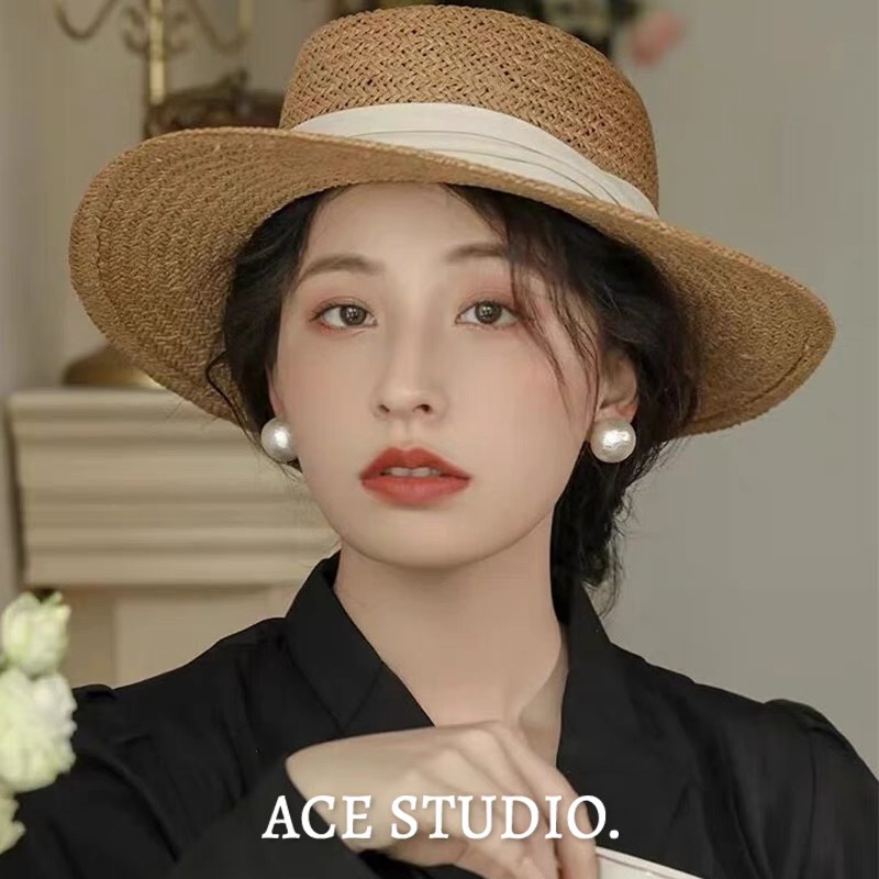 Anting 925 Silver Needle Akrilik Bentuk Bulat Gaya Perancis Untuk Wanita