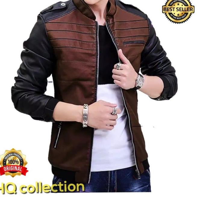 Jaket Kulit Pria Original Import Keren Casual Jaket Cowok Terbaru