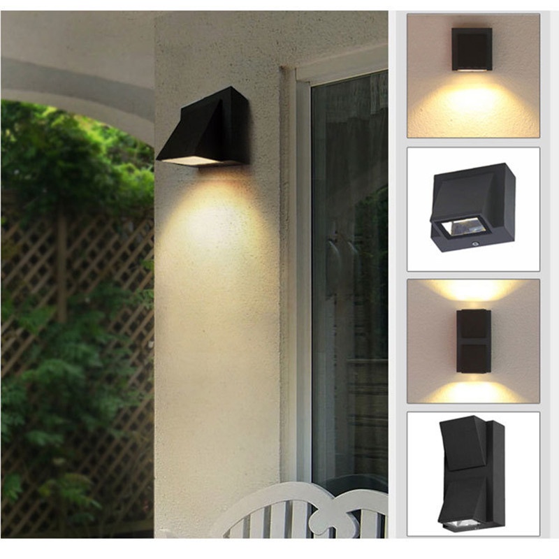 【COD】LAMPU DINDING TAMAN LED 2 ARAH X 3 WATT / WALL LIGHT OUTDOOR WATERPROOF Warm White 3W/6W