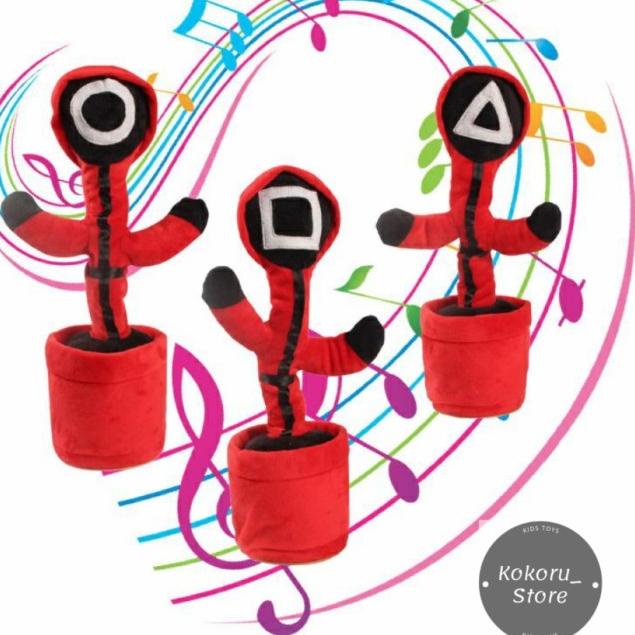 Cactus Dancing Doll Talking SQUID GAME Mainan Kaktus Menari Bicara