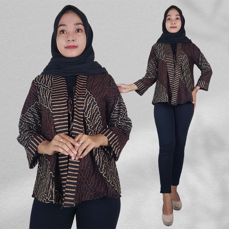 Bolero Batik Wanita Sogan Tali- Naira Batik