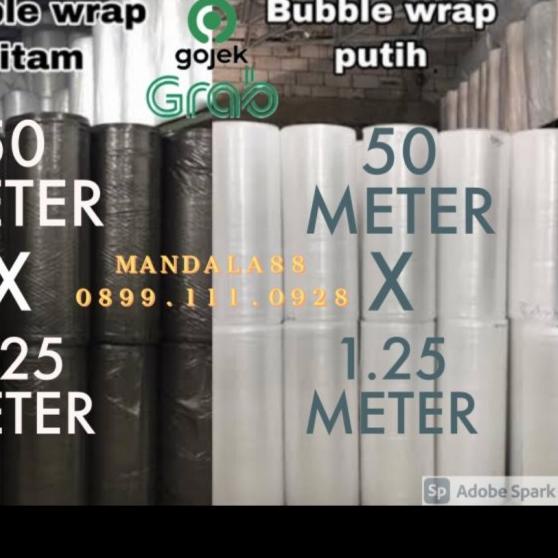 

Jual Rugi!! Habisin Stock! Bubble Wrap ROLL 1.25Mtr x 50Mtr - Hitam, Kualitas STD