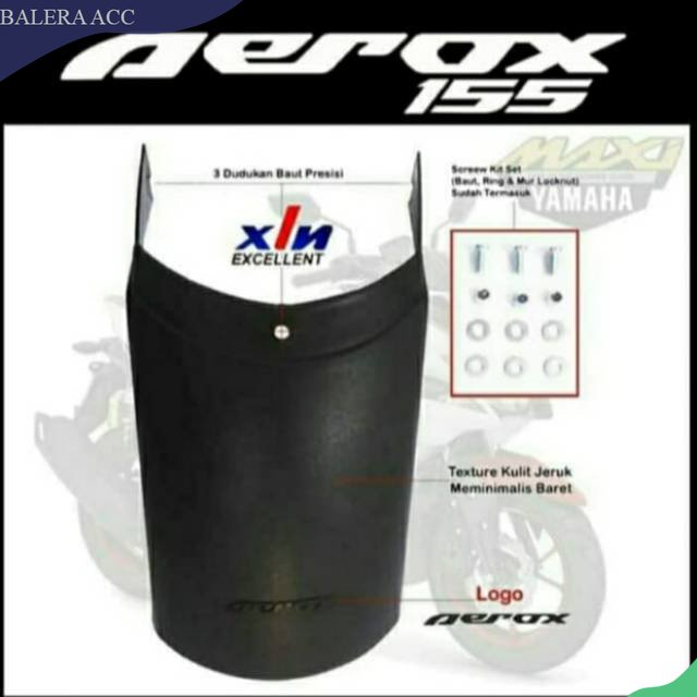 Mudflap Sambungan spakbor depan yamaha aerox 155