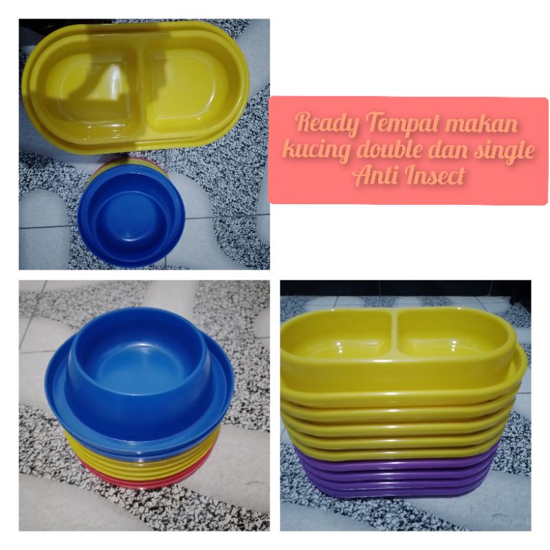 Tempat Makan Kucing Doubel dan Single Anti Serangga Insect