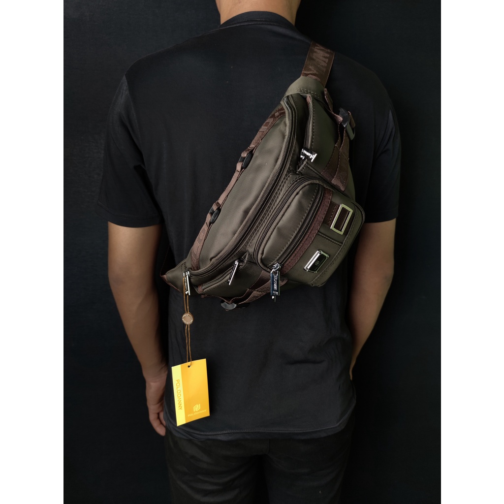 Tas Selempang Polo Danny Import Bahan Poliester Premium Waterproof Tas Pinggang Waistbag