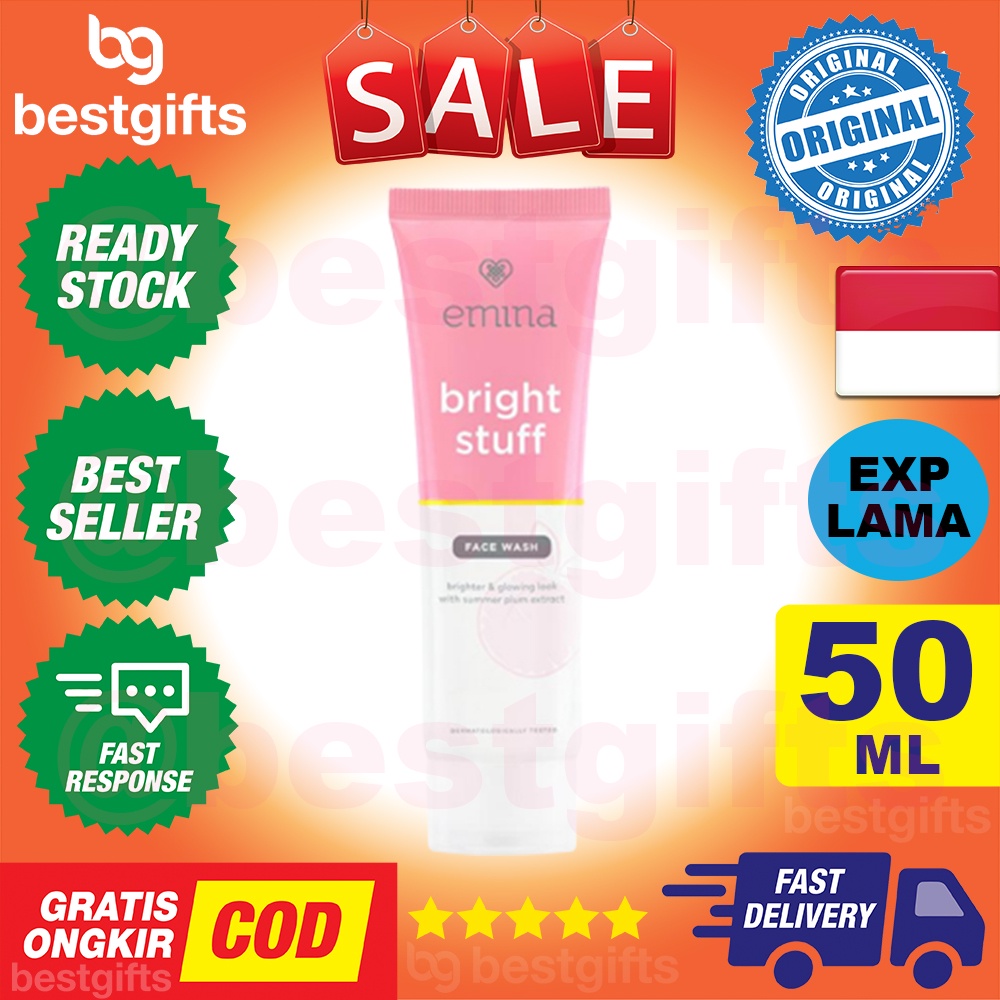 EMINA BRIGHT STUFF WHIP FACE WASH SABUN MUKA WAJAH CERAH GLOWING 50 ML