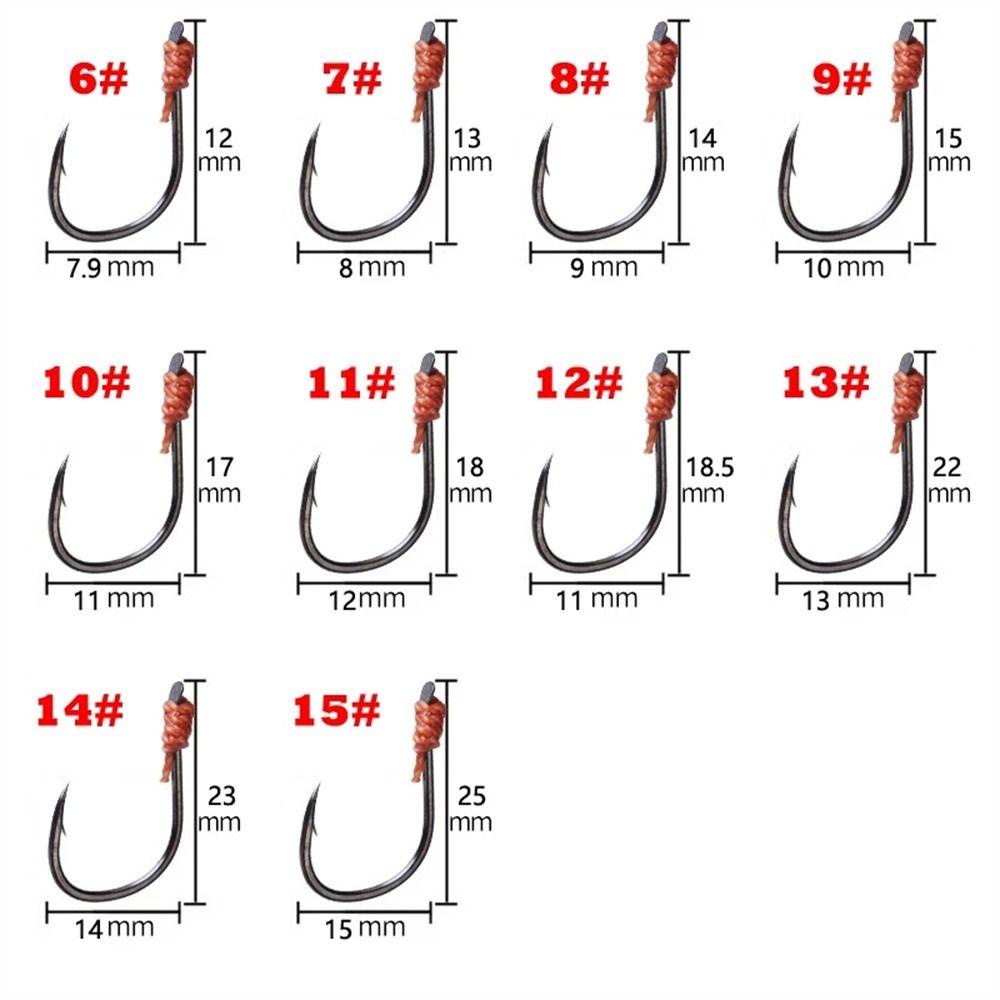 Preva 2pcs/Lot Fishhooks Tahan Lama8#-13# Cegah Lilitan PE Lines Explosion String Hook