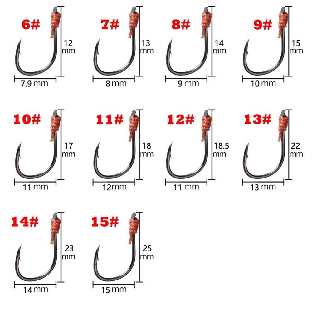 Top 2pcs/Lot Fishhooks Tahan Lama8#-13# Cegah Lilitan PE Garis Meledak String Hook