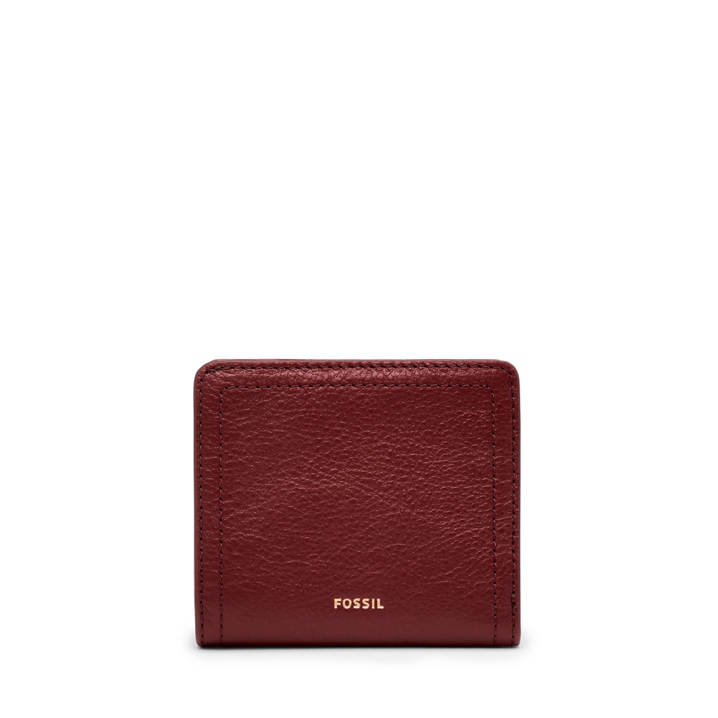 Fossil Logan RFID Small Bifold Red Velvet Dompet Wanita-SL7829-627