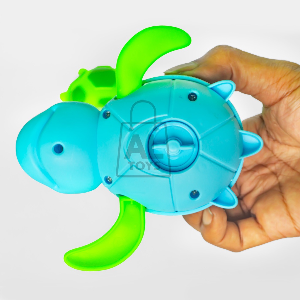 MAINAN ANAK SA'AT MANDI KURA-KURA PUTAR BERENANG ANIMAL SERIS TURTLE WATER TOYS