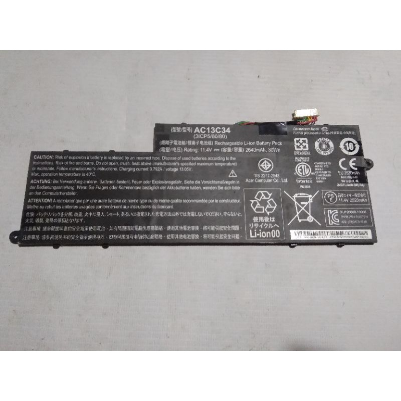 Baterai Acer Aspire V5 132 bekas Original