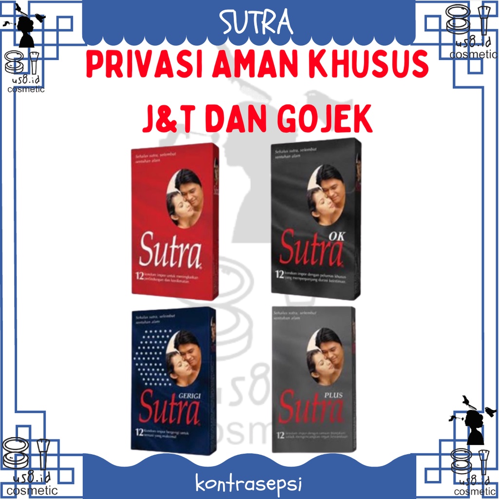 PRIVASI AMAN UNTUK J&amp;T SAJA |  Kondom Condom SUTRA Merah / RM / Plus / HITAM OK / Gerigi Biru isi 2 3 12