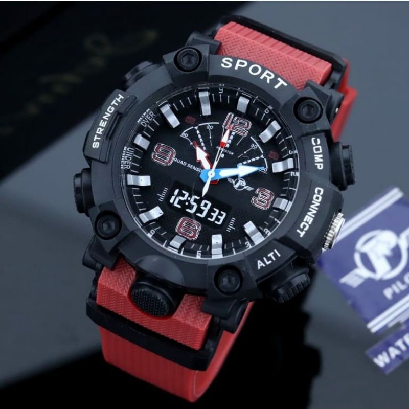 Jam Tangan Sport Viral Terlaris Analog Pria Kasual Bisa COD