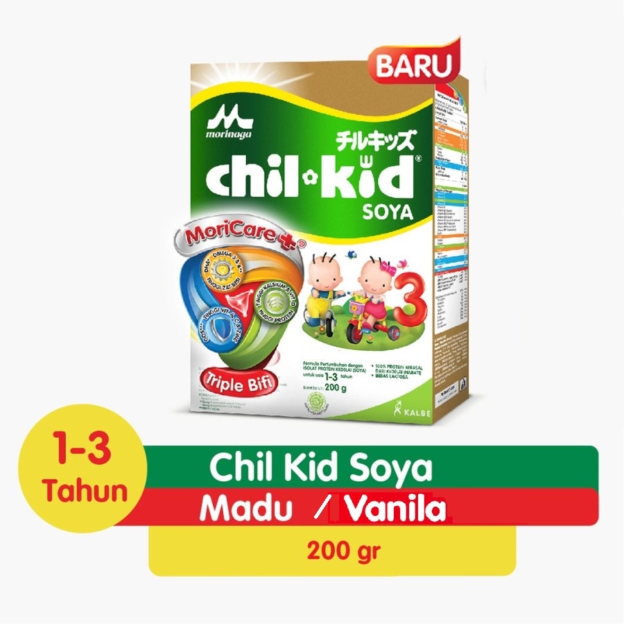 Chilkid/Chil Kid Soya 200 gr/Susu Soya Tahap 3 untuk anak 1-3 tahun kemasan 200gram