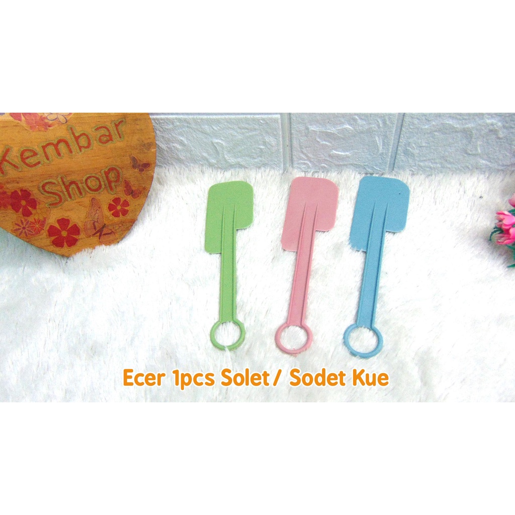 ECER 1PCS Sodet Kue Sutil Plastik Soft Solet Solet Murah Spatula Makanan Serbaguna