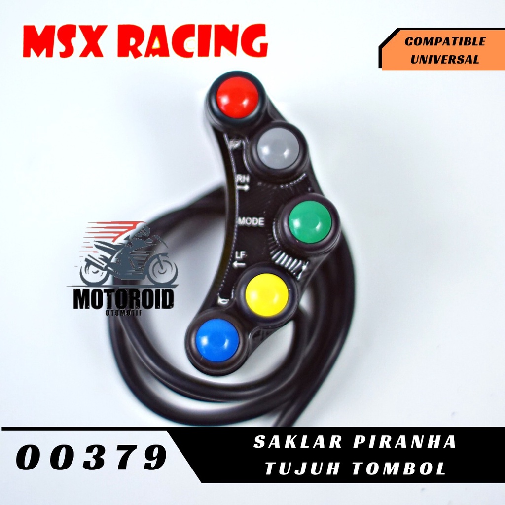 SAKLAR KIRI MODEL DUCATI 7 TOMBOL CNC SWITCH TAKE CONTROL UNIVERSAL