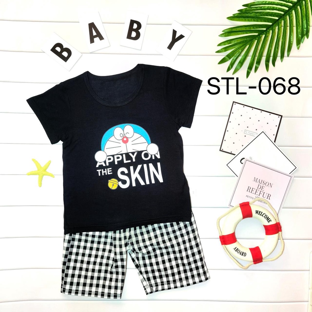 Baju Set ANAK 2-4Tahun 100%Cotton-Setelan Anak Lengan Pendek-Breathable Dan Tidak Panas