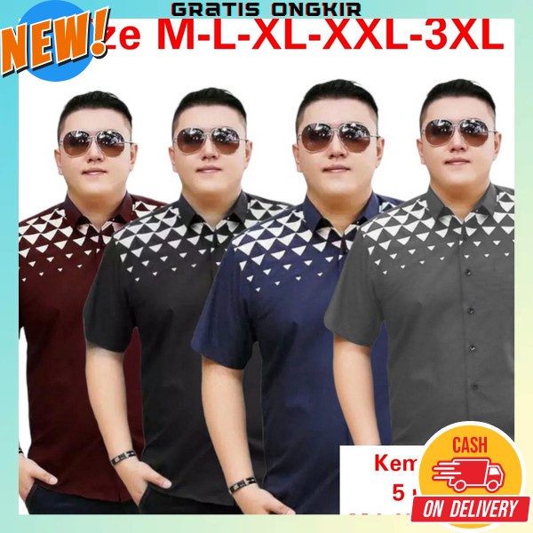 Baju Kemejs Laki2 Jumbo Big Size Kemejs Laki Laki Lengan Pendek Bigsize Bsju Kerja Cowok Jumbo Kemej