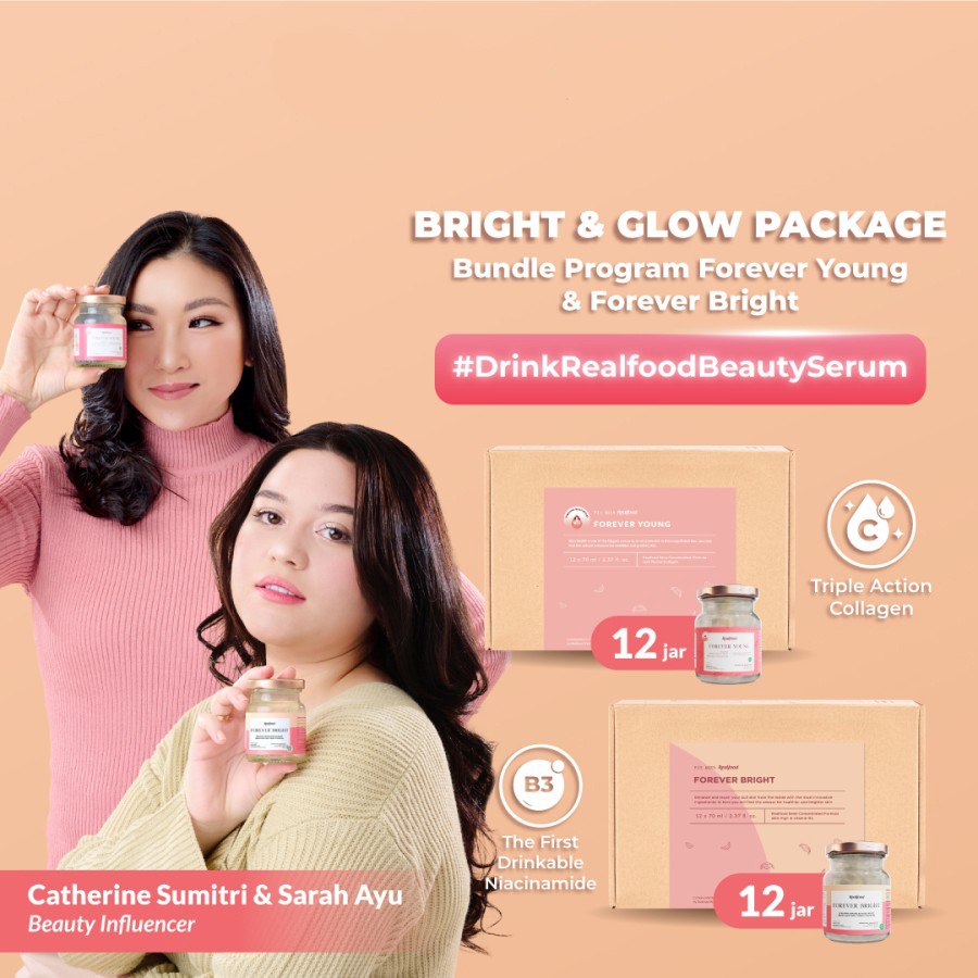 

Realfood Bright and Glow Package Birdnest Suplemen Kecantikan