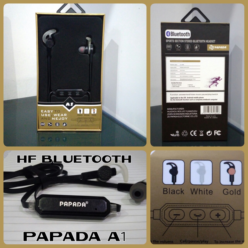 [ A1 ] Handsfree Bluetooth Murah Headset Bluetooth Papada A1 Headphone Bluetooth PAPADA A1