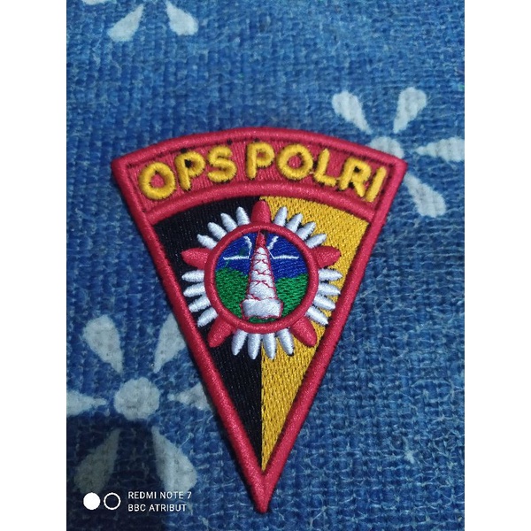 bordir - OPS POLRI - timbul 3D