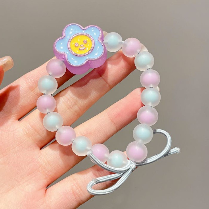 Gelang Karet Rambut Bear Anak Perempuan Motif Unicorn Kado Cewek Manik