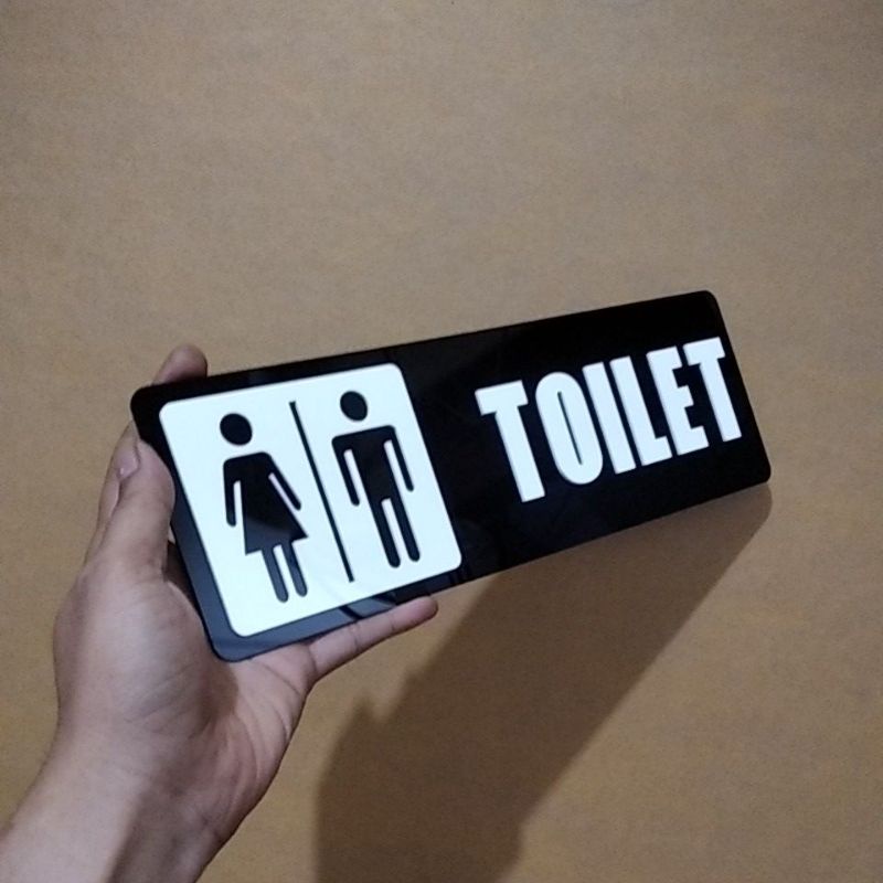 Toilet Signage Acrylik Timbul