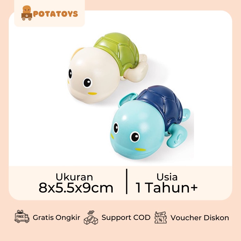 [ Potatoys ] Mainan Mandi Anak  / Mainan Kura kura berenang / Bath Toys / Mainan Air Anak