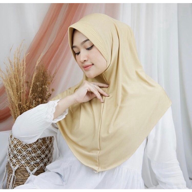 BERGO HAMIDAH MENUTUP DADA / HIJAB INSTANT SPORT HAMIDAH / JERSEY MENUTUPI DADA PANJANG