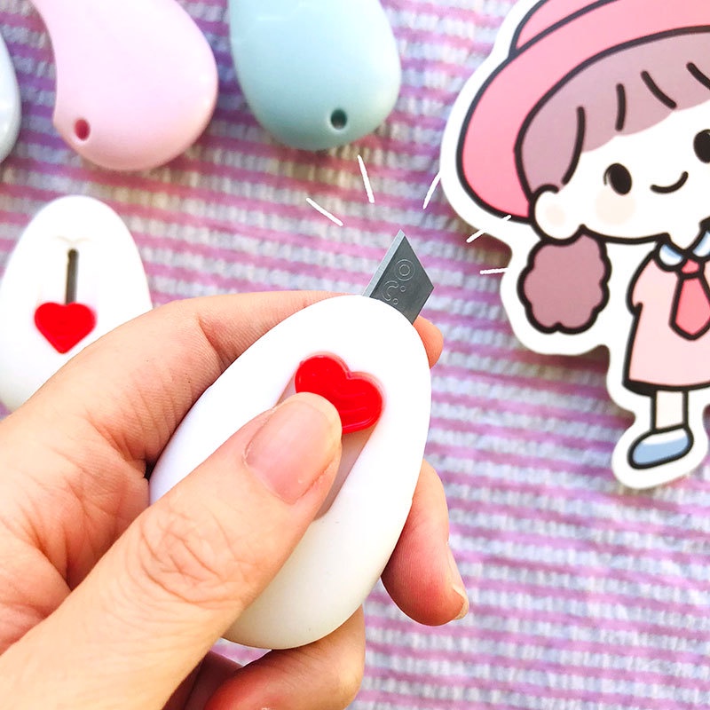 Cutter Mini Chicken &amp; Egg Untuk Unboxing Silet Kecil Import