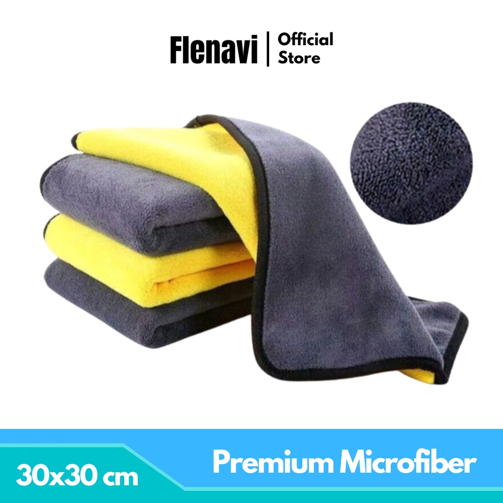 Kain Lap Microfiber 30x30cm Premium Shoe Towel - FLENAVI