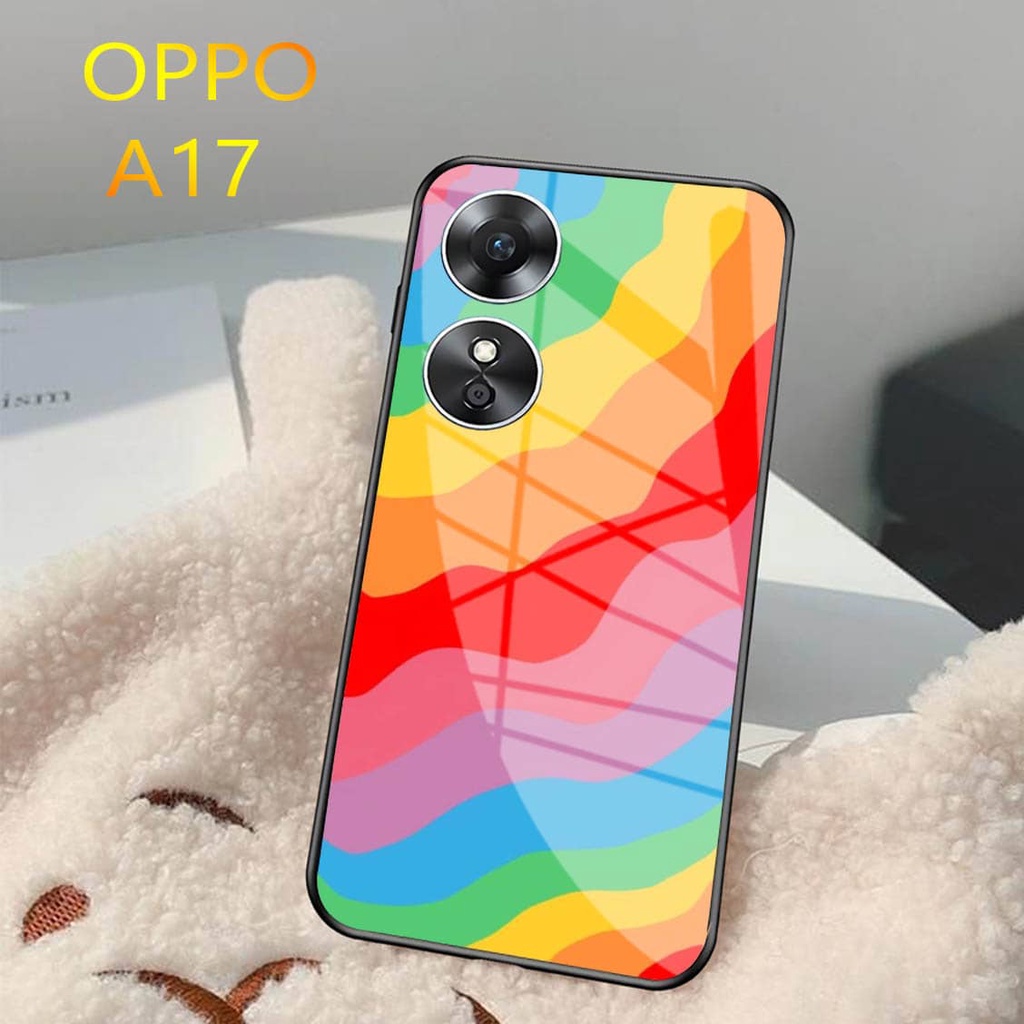 Softcase Glass Kaca OPPO A17 2022 - Casing HP OPPO A17 2022 [ S61 ].